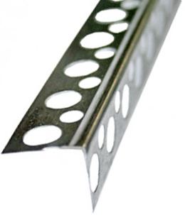 картинка Угол алюминиевый перфорированный жёсткий 2,5м; 3м от магазина СтартСтрой